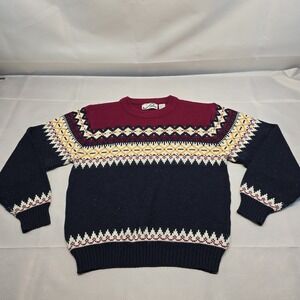 Vintage 80s 90s Steep Slopes Ski Knit Sweater Womens Size Medium‎